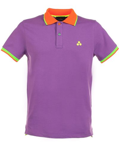 Peuterey Polo Shirt With Contrasting Details - Purple