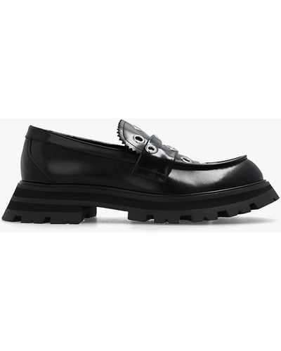 Alexander McQueen Studded Leather Shoes - Black