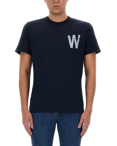 Woolrich T-Shirt With Logo - Blue
