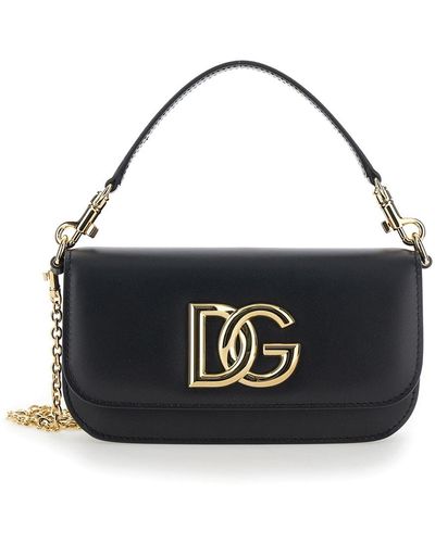 Dolce & Gabbana 3.5 Crossbody Bag With Dg Logo - Blue