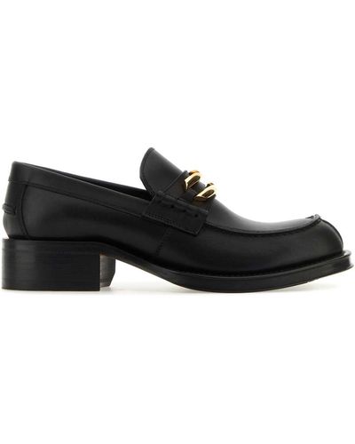 Lanvin Leather Medley Loafers - Black