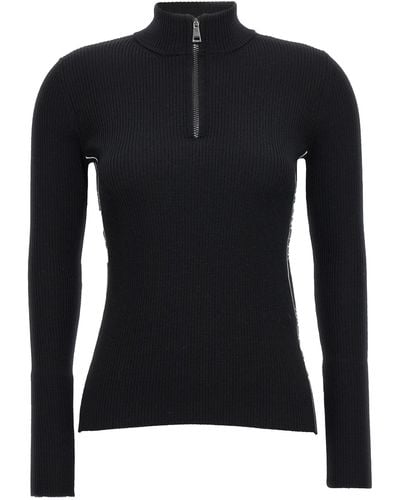 Moncler Zip-up Sweater - Black