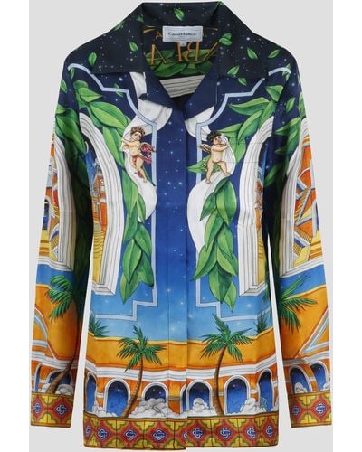Casablancabrand Maison D`ete` Silk Shirt - Multicolour