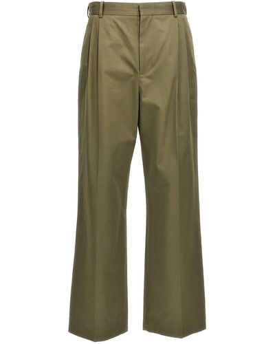 Loewe Central Pleated Pants - Green