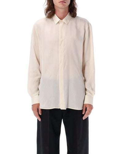 Saint Laurent Silk Twill Shirt - White