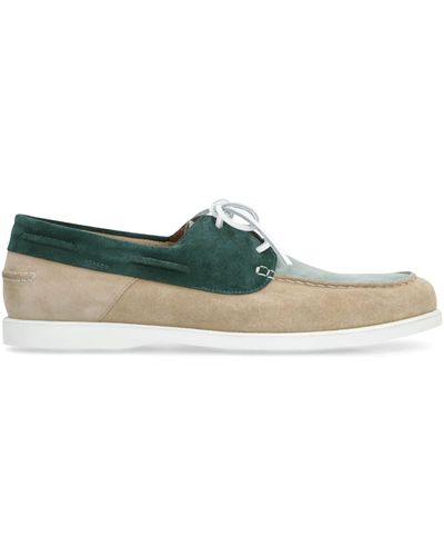 Doucal's Saria Suede Loafers - Green