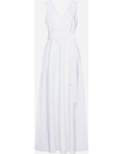 P.A.R.O.S.H. Canyox Cotton Long Dress - White