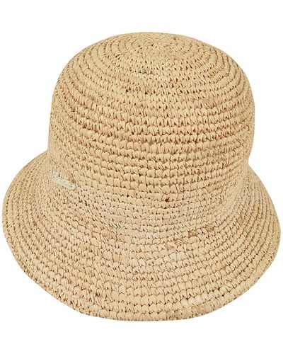 Borsalino Rafia Crochet Bucket Hat - Natural