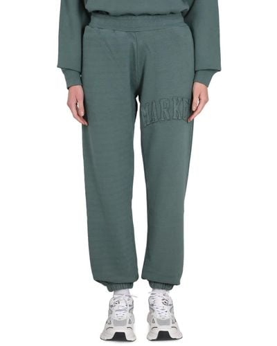Market Pants With Applied Logo - Green