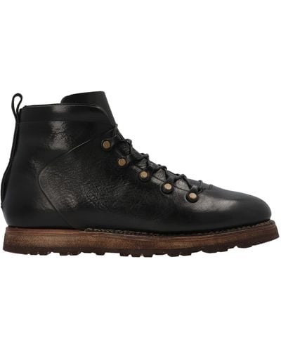 Silvano Sassetti Leather Hiking Boots - Black