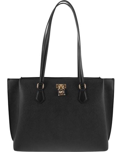 Michael Kors Ruby Large Saffiano Leather Tote Bag - Black