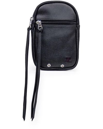 Courreges Courreges Leather Shoulder Bag - Black