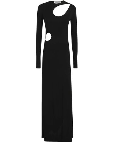 Victoria Beckham Cut-Out Jersey Floorlength Dress - Black