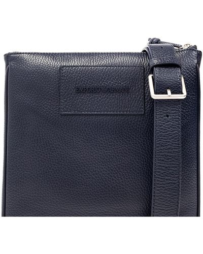 Emporio Armani Leather Shoulder Bag - Blue