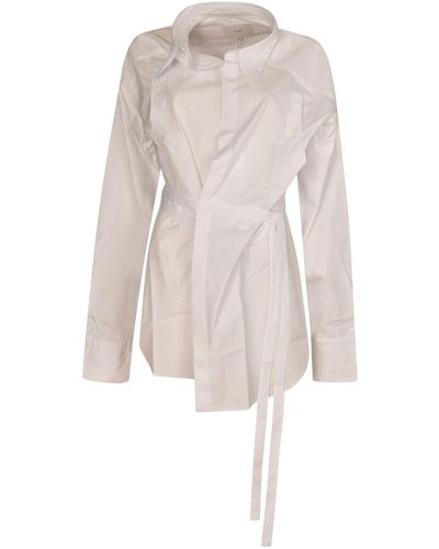 Setchu Belted Wrap Cardi-Coat - White