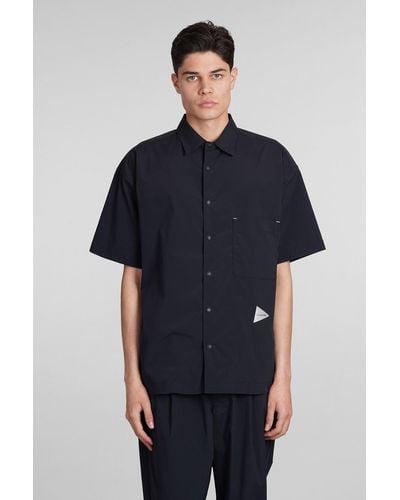 and wander Shirt In Black Polyester - Blue