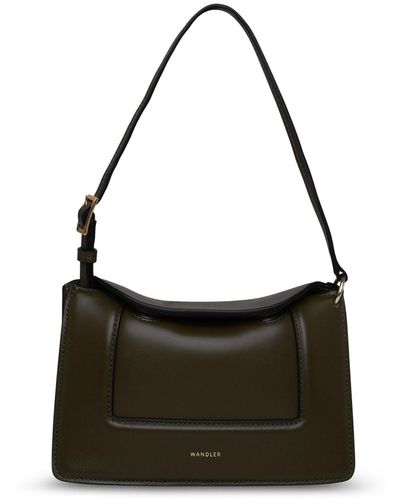 Wandler Penelope Mini Bag In Green Leather - Black