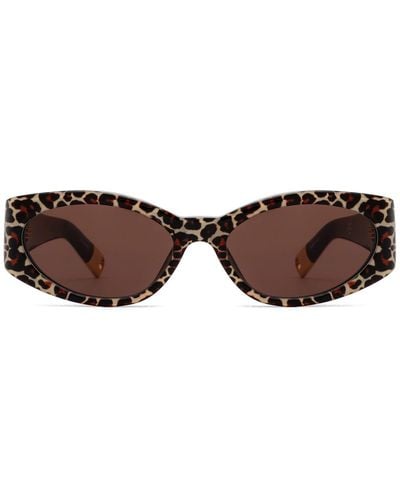 Jacquemus Round Frame Sunglasses - Brown