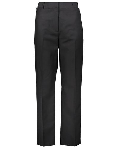 Burberry Wool And Mohair Pants - Black