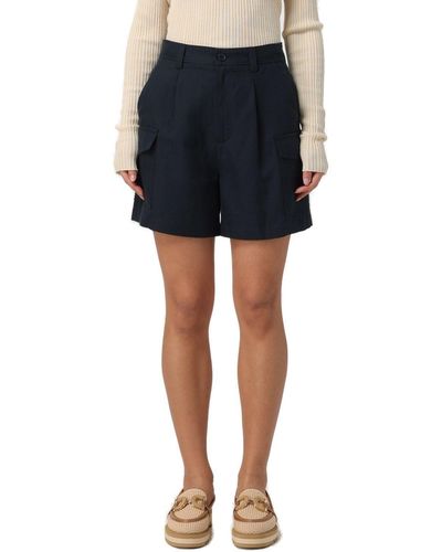 Woolrich Button Detailed Cargo Shorts - Blue