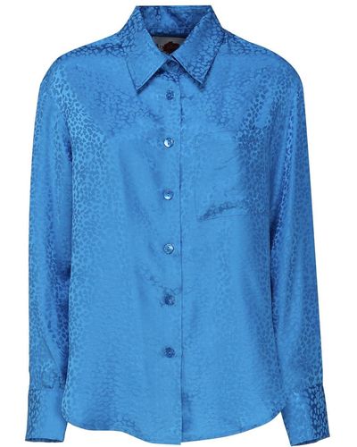 Art Dealer Jacquard Shirt - Blue