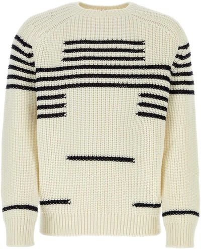 Loewe Ivory Wool Blend Sweater - Black