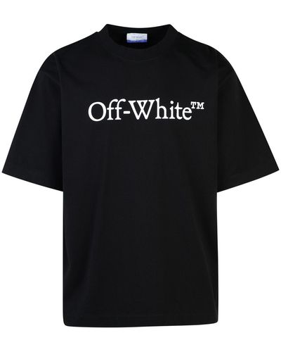 Off-White c/o Virgil Abloh Big Bookish Cotton T-Shirt - Black