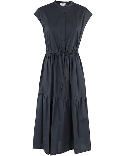 Woolrich Poplin Long Dress - Blue