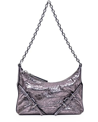 Givenchy Voyou Party Leather Shoulder Bag - Gray
