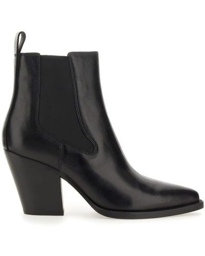 Ash Leather Boot - Black