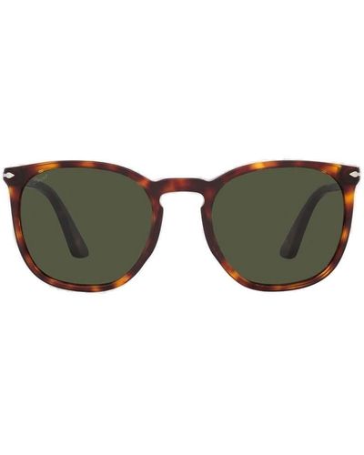 Persol Rectangle-Frame Sunglasses - Brown