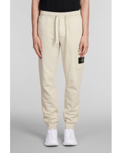 Stone Island Trousers In Green Cotton