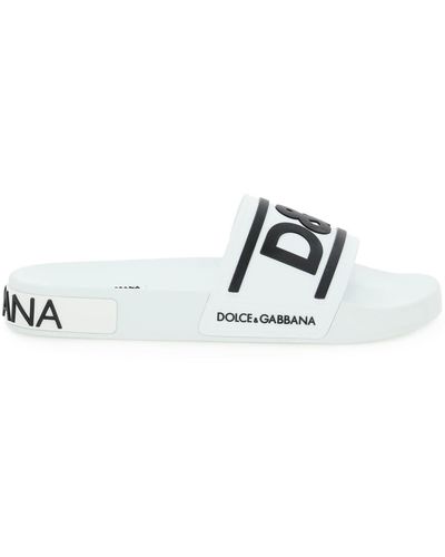 Dolce & Gabbana Logo Rubber Sliders - Multicolour