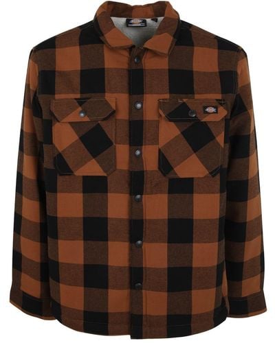 Dickies Lined Sacramento Shirt Clothing - Brown