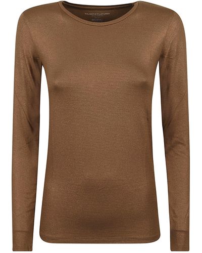 Majestic Filatures Majestic T-Shirts And Polos - Brown