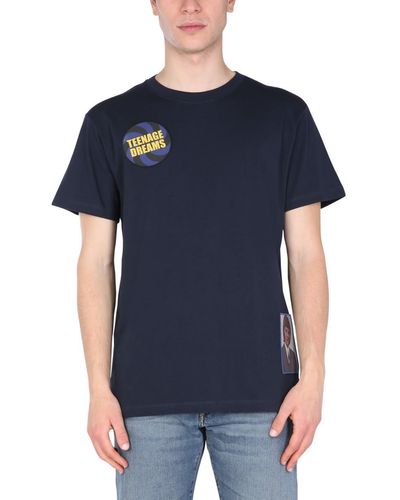 Raf Simons Crew Neck T-shirt - Blue