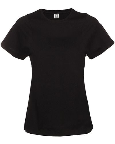 Totême Curved Seam T-shirt Tshirt - Black