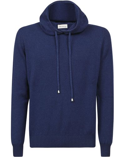 Sartorio Napoli Knitted Classic Hoodie - Blue