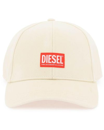 DIESEL Baseball Cap With Logo Patch - Natural