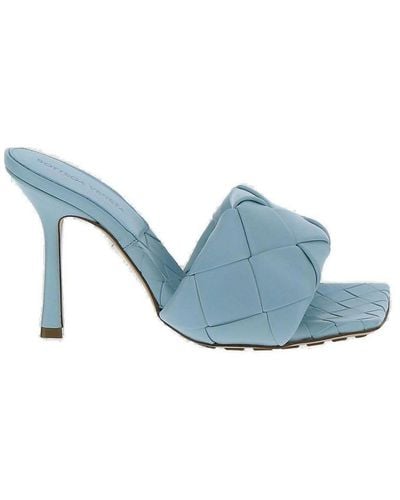 Bottega Veneta Lido Intrecciato Mule Sandals - Blue