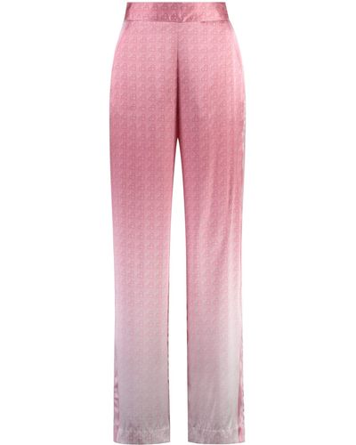 Casablancabrand Printed Silk Trousers - Pink