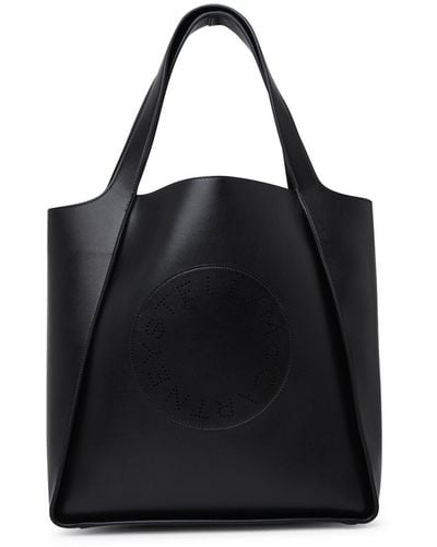 Stella McCartney Black Polyurethane Blend Tote Bag