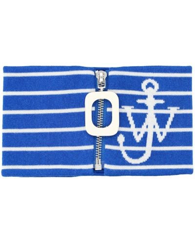 JW Anderson Striped Anchor Neckband - Blue