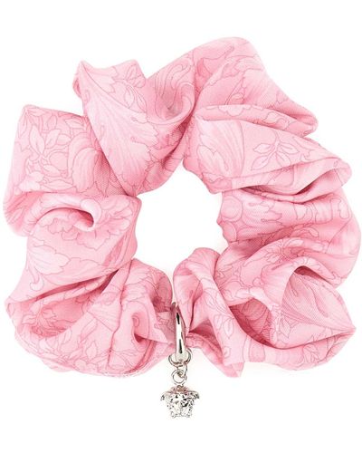 Versace Satin Scrunchie - Pink