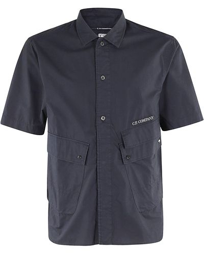 C.P. Company Popeline Pocket Shirt - Blue