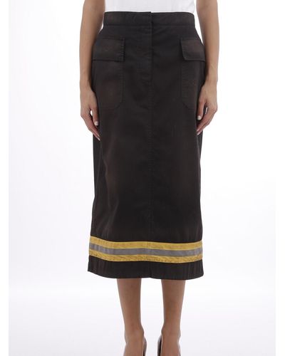 Calvin Klein Skirt With Reflective Band - Black