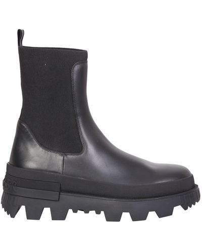 Moncler Neue Leather Chelsea Boot - Black