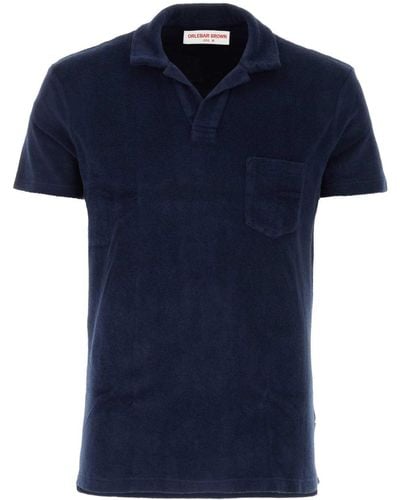 Orlebar Brown Terry Fabric Terry Polo Shirt - Blue