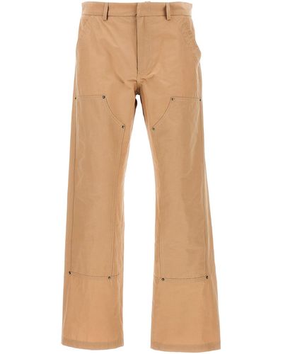 Fourtwofour On Fairfax Straight Cropped Pants - Natural