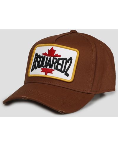 DSquared² D2 Patch Baseball Cap - Brown
